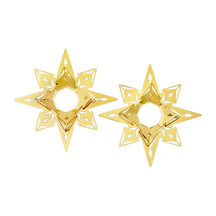 2 Brazaletes para velas Karen Blixen estrella 3 cm - dorado - Rosendahl