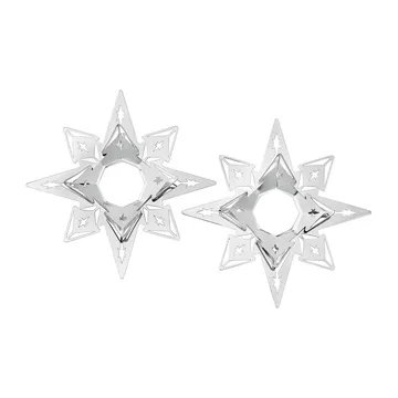 2 Brazaletes para velas Karen Blixen estrella 3 cm - plateado - Rosendahl