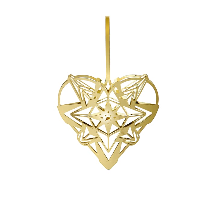 Colgante de Navidad corazón Karen Blixen 12,8 cm, oro Rosendahl