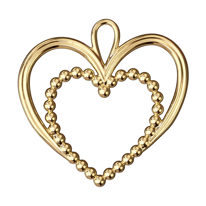 Colgante de Navidad de corazón Karen Blixen 6,5 cm, Dorado Rosendahl