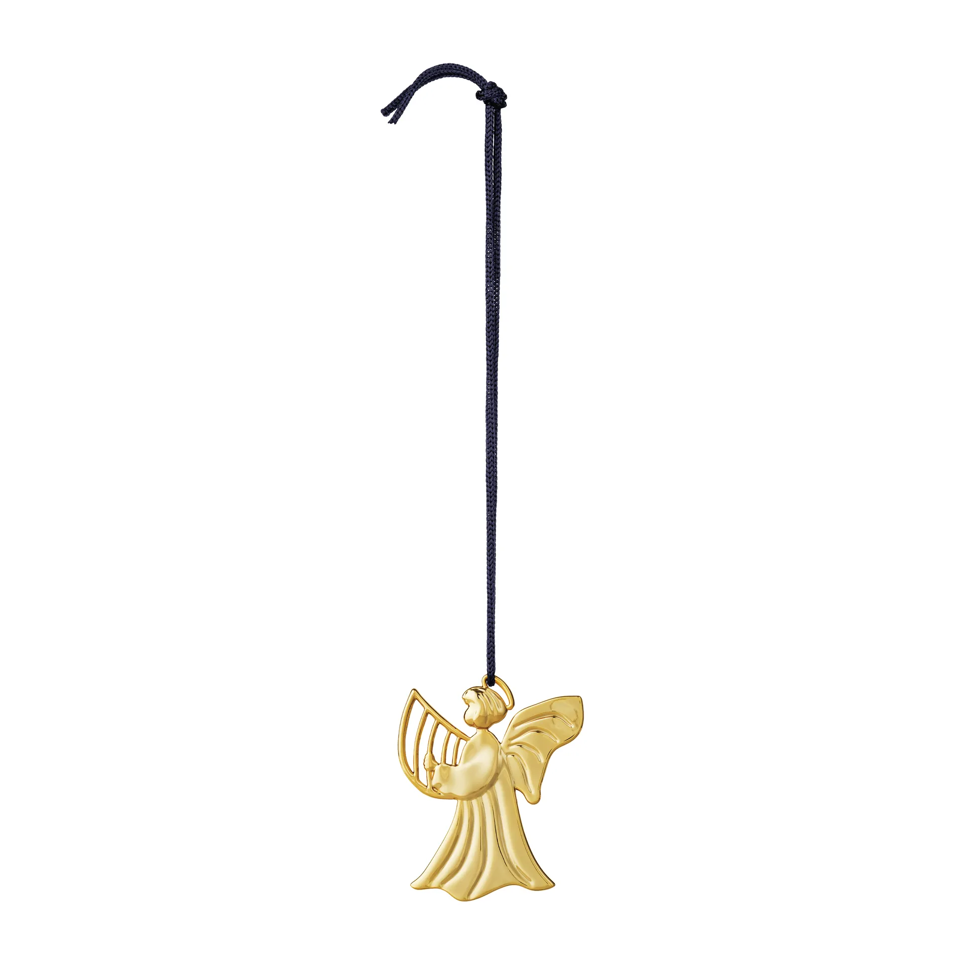 Colgante de navidad Karen Blixen ángel con harpa 7 cm, dorado Rosendahl