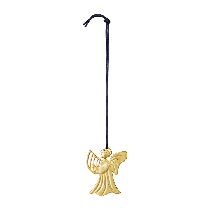 Colgante de navidad Karen Blixen ángel con harpa 7 cm, dorado Rosendahl