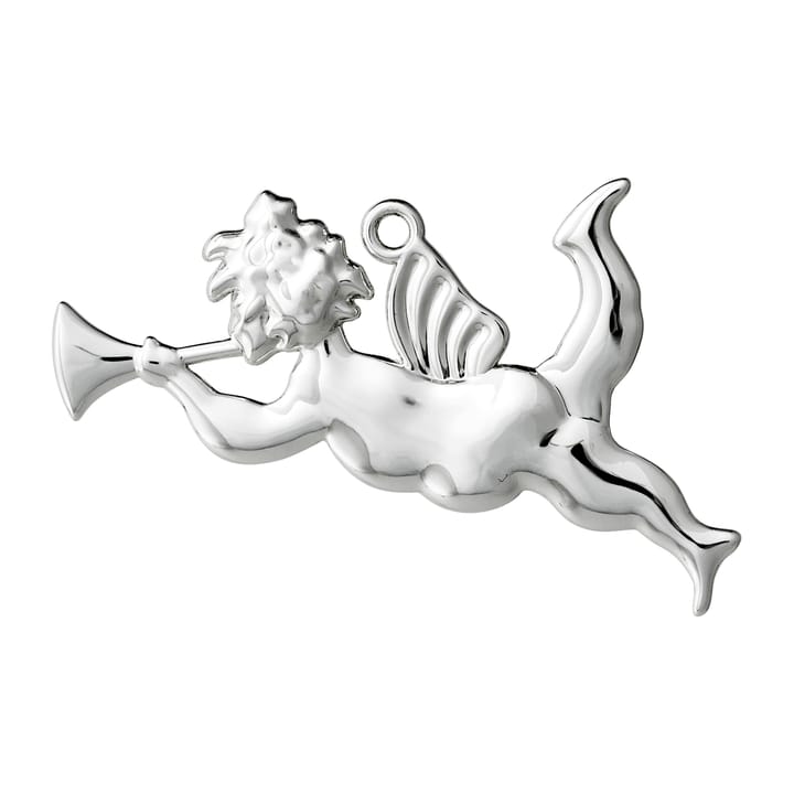 Colgante de navidad Karen Blixen ángel con trompeta 6,5 cm, plateado Rosendahl