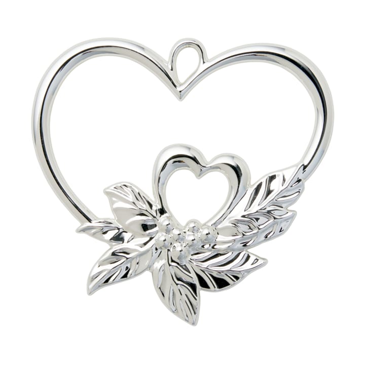 Colgante de Navidad Karen Blixen corazón doble, Plateado Rosendahl