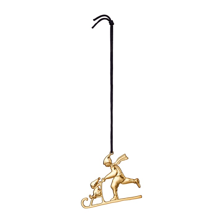 Colgante de navidad Karen Blixen en trineo 6 cm - dorado - Rosendahl