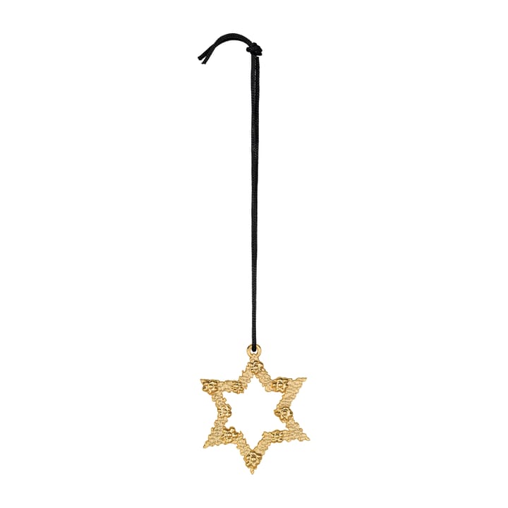 Colgante de navidad Karen Blixen estrella con flores 7,5 cm - dorado - Rosendahl