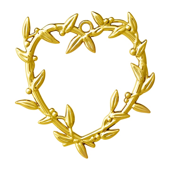 Colgante de navidad Karen Blixen mistel corazón 7 cm, Dorado Rosendahl