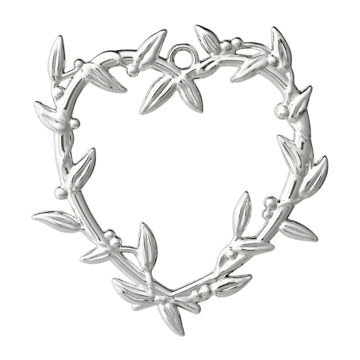 Colgante de navidad Karen Blixen mistel corazón 7 cm - plateado - Rosendahl