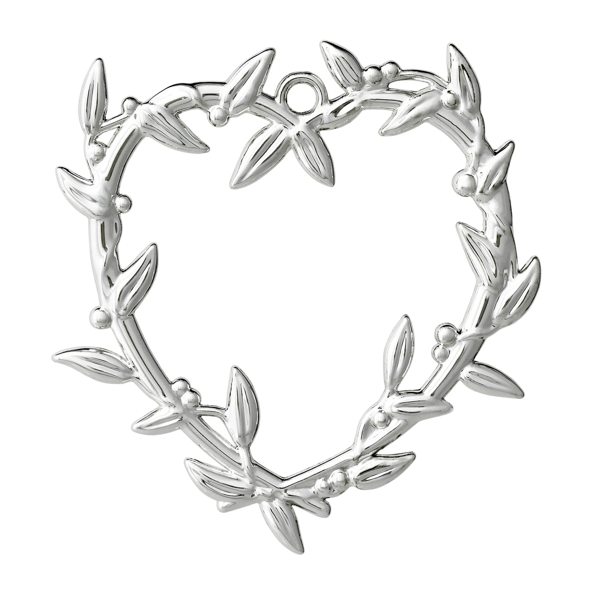 Colgante de navidad Karen Blixen mistel corazón 7 cm, plateado Rosendahl