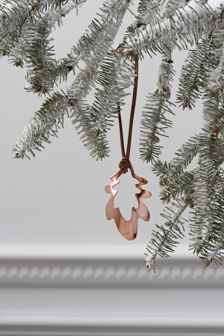 Colgante de navidad Karen Blixen nordic tales hoja de roble 8,5 cm - cobre - Rosendahl