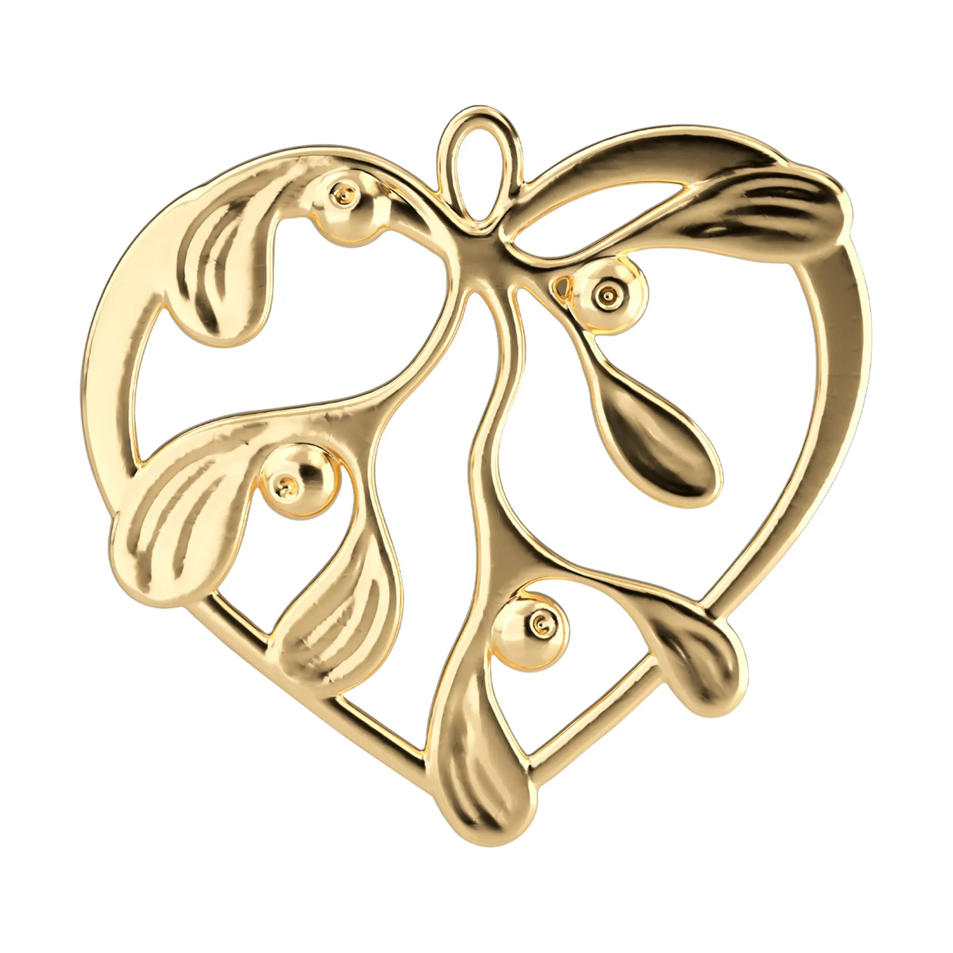 Colgante decorativo Karen Blixen under the mistletoe, Dorado, 6 cm Rosendahl