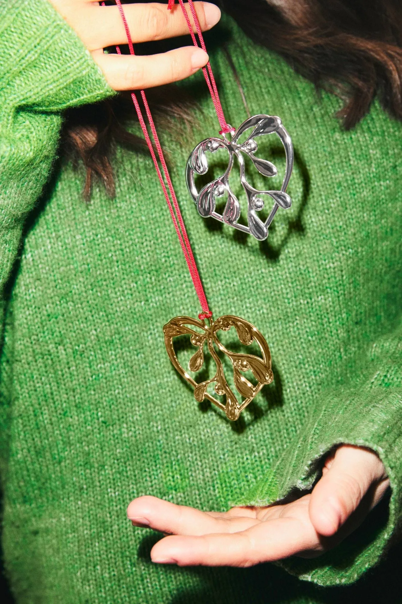 Colgante decorativo Karen Blixen under the mistletoe, Plateado, 6 cm Rosendahl