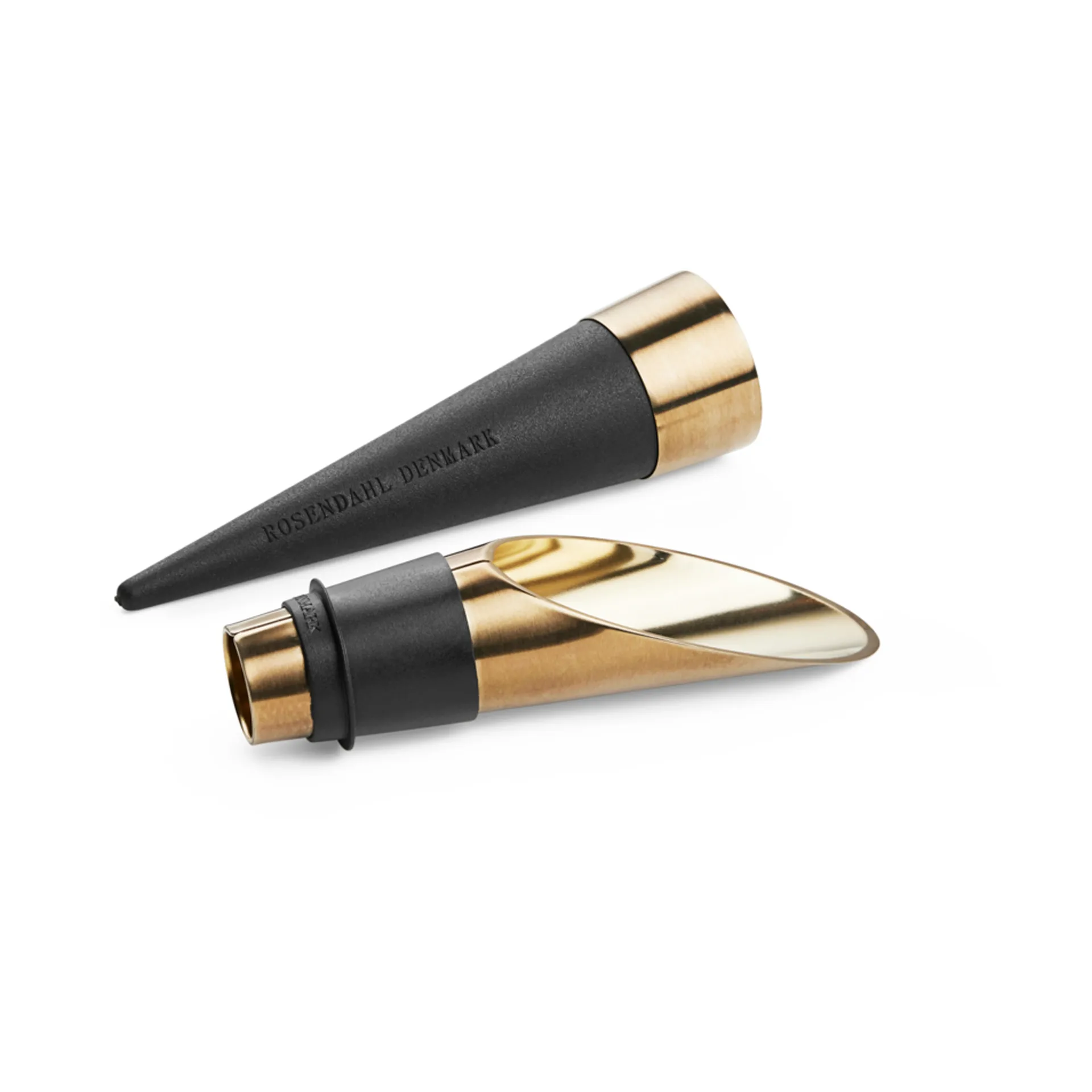 Corcho para vino y pico vertedor Grand Cru Bareware 2 piezas, Negro-acero patinado Rosendahl