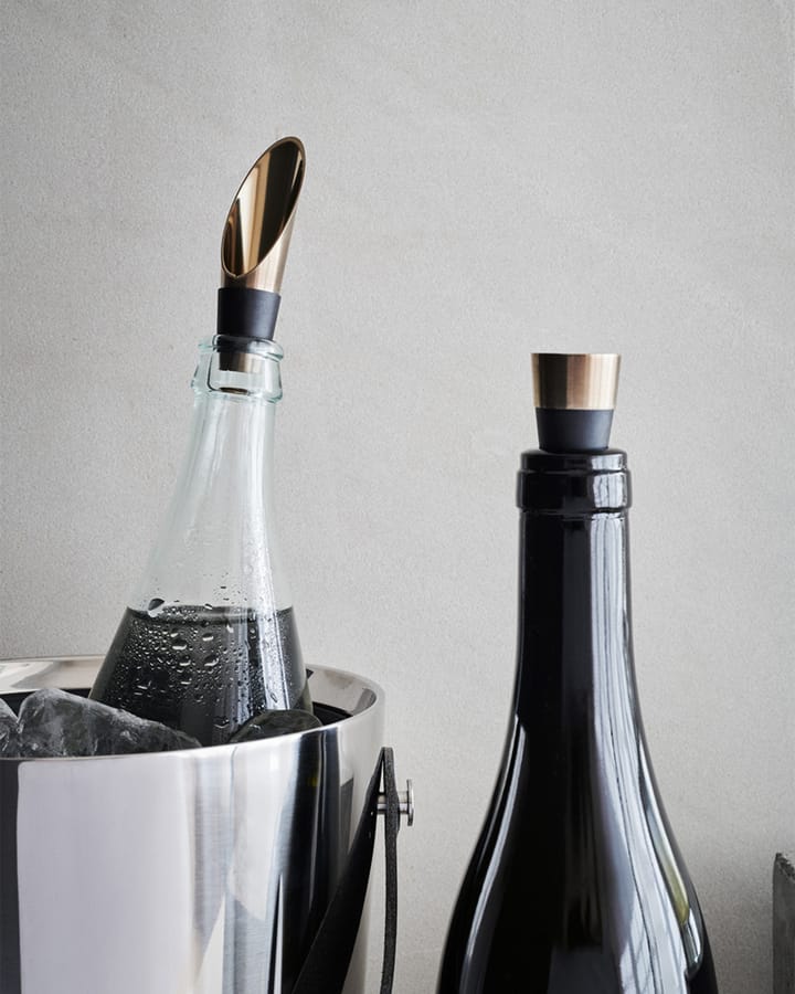Corcho para vino y pico vertedor Grand Cru Bareware 2 piezas, Negro-acero patinado Rosendahl