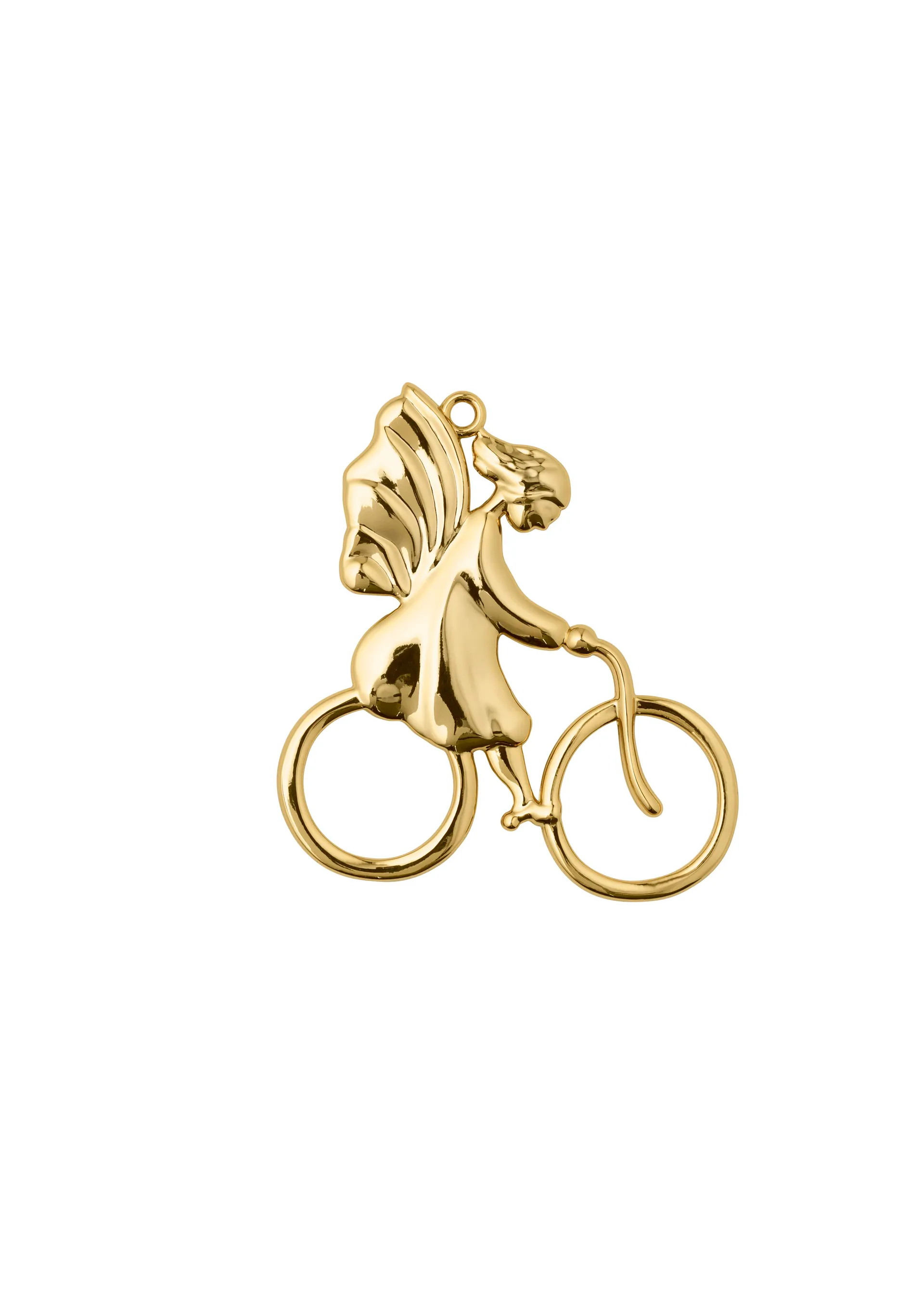 Decoración de Navidad Karen Blixen Ángel en bicicleta, Oro Rosendahl