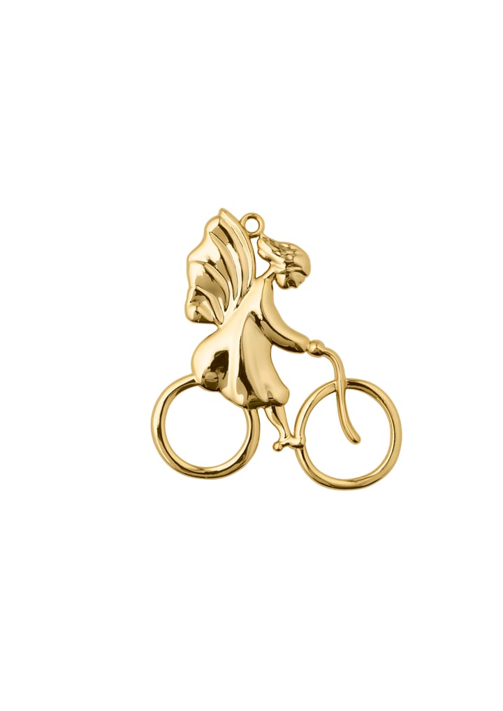 Decoración de Navidad Karen Blixen Ángel en bicicleta, Oro Rosendahl