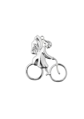 Decoración de Navidad Karen Blixen Ángel en bicicleta - Plata - Rosendahl