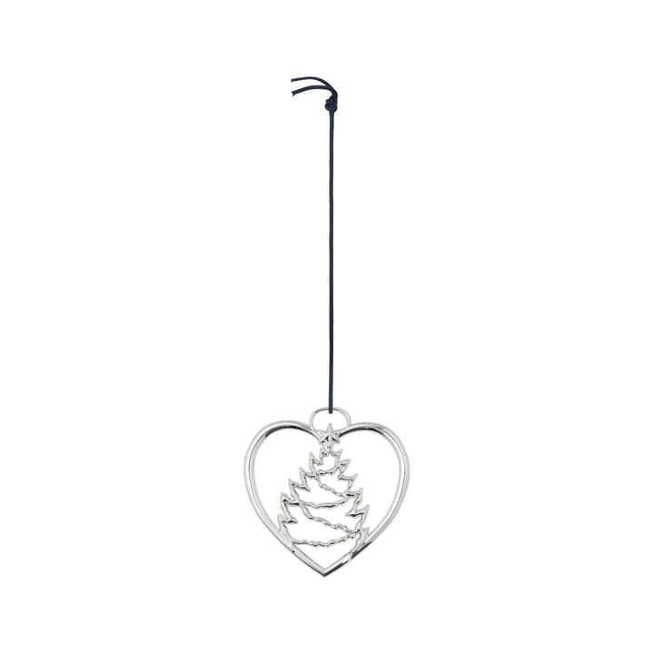 Decoración de Navidad Karen Blixen Corazón con árbol de Navidad - Plata - Rosendahl