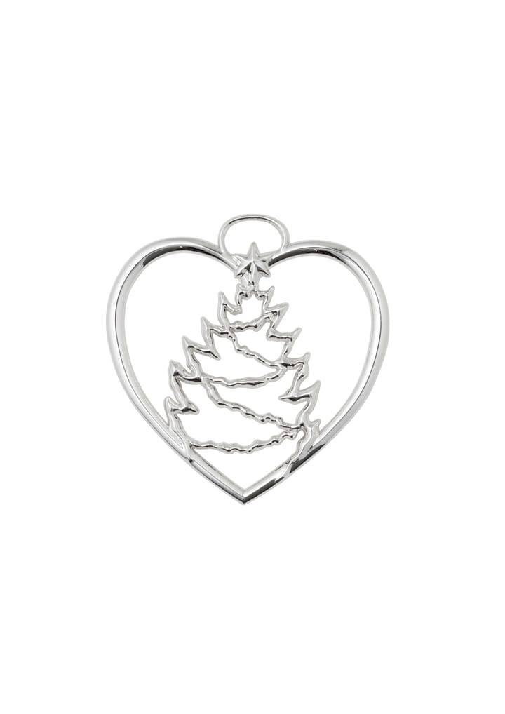 Decoración de Navidad Karen Blixen Corazón con árbol de Navidad - Plata - Rosendahl