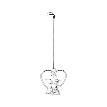 Decoración de Navidad Karen Blixen Corazón con niños - Plata - Rosendahl