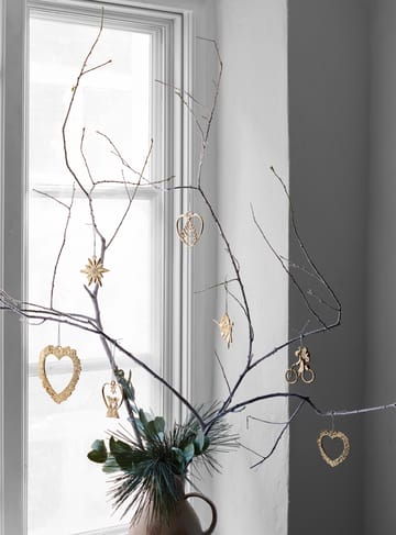 Decoración de Navidad Karen Blixen Corazón de flores - Oro - Rosendahl