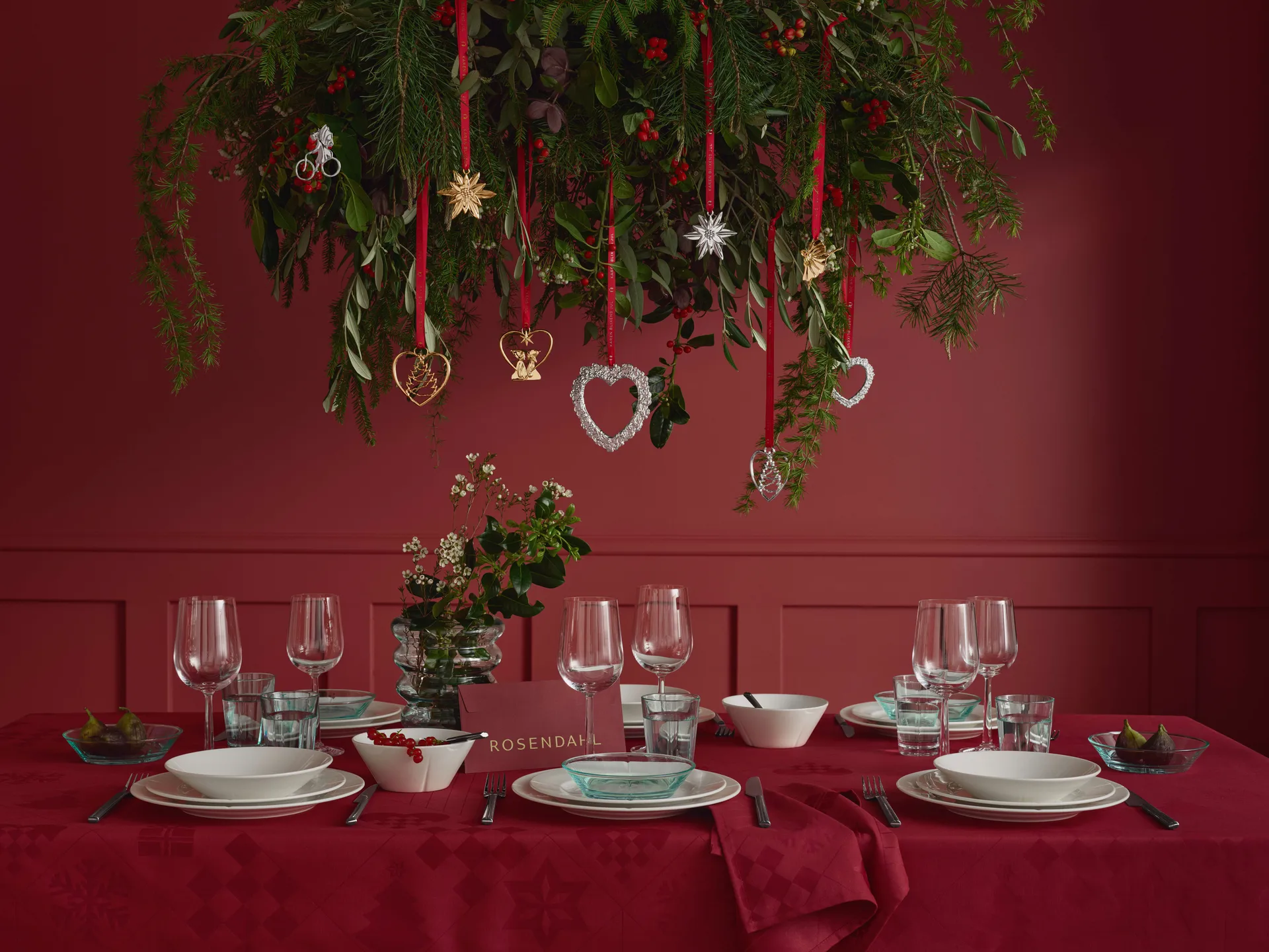 Decoración de ventana Karen Blixen Corazón de flores, Plata Rosendahl