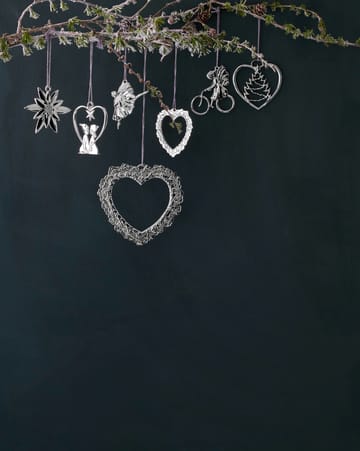 Decoración de ventana Karen Blixen Corazón de flores - Plata - Rosendahl
