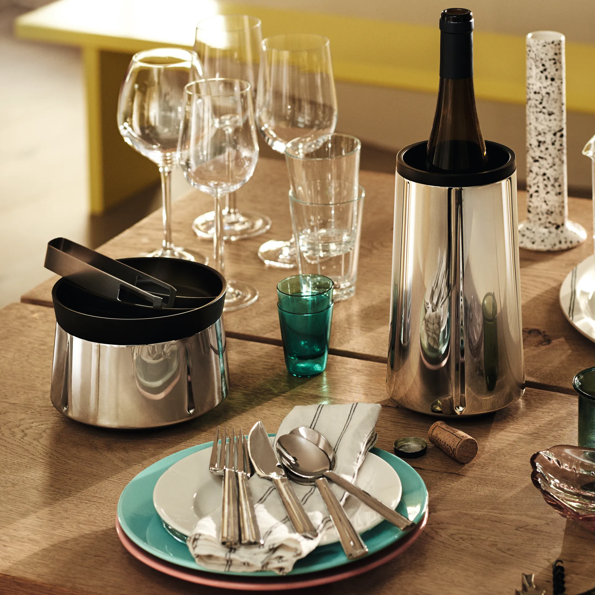 Enfriador de botellas Grand Cru, acero inoxidable Rosendahl