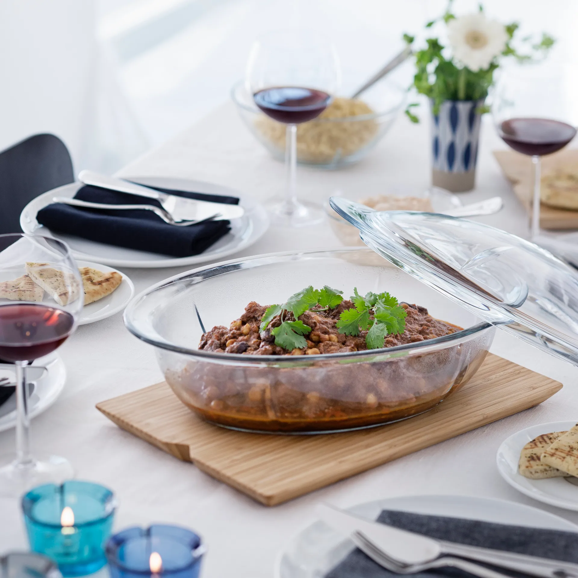 Fuente de horno con tapa Grand Cru vidrio, 5,4 L Rosendahl