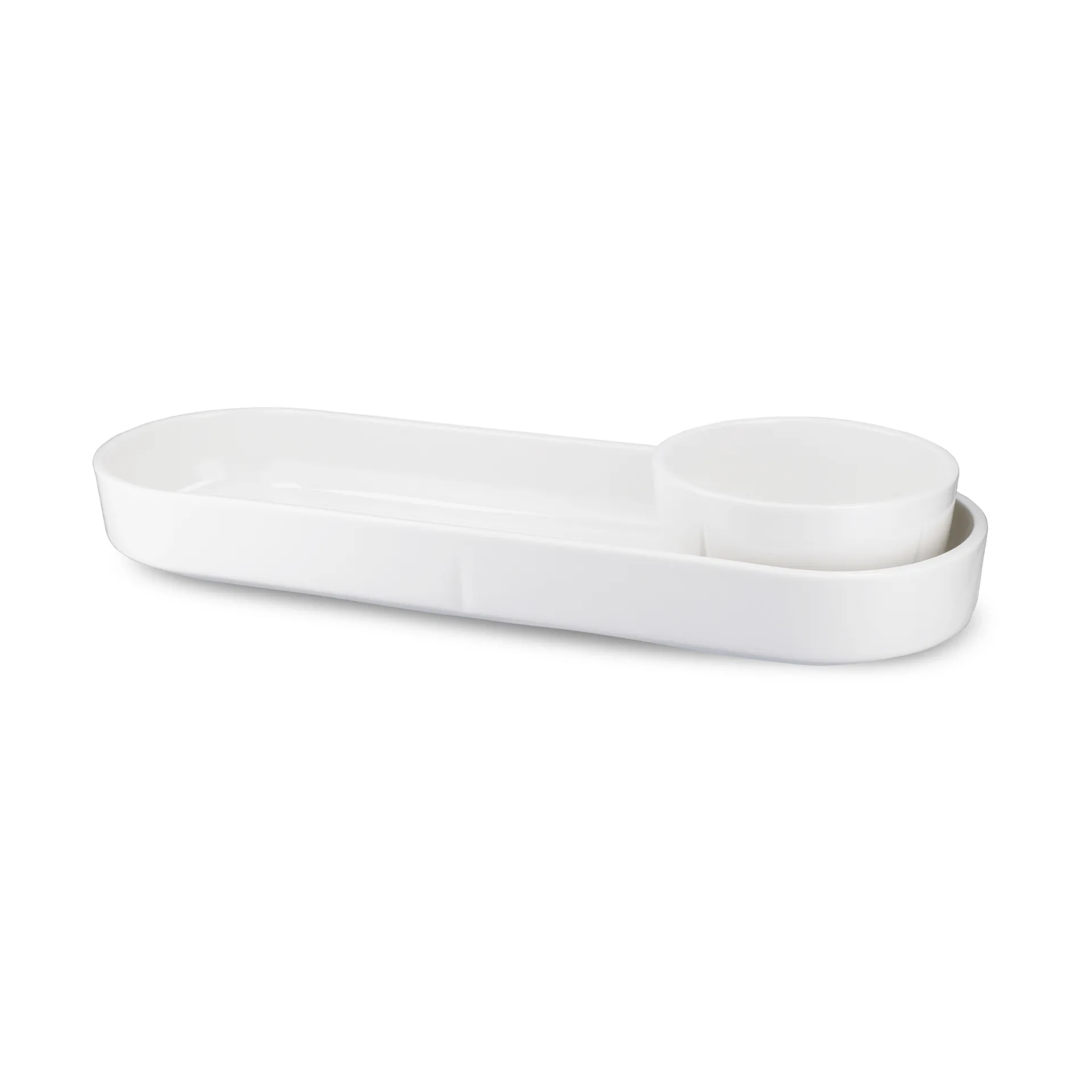 Fuente de servir ovalada Grand Cru, Blanco, 12x34 cm Rosendahl