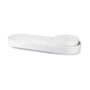 Fuente de servir ovalada Grand Cru - Blanco, 12x34 cm - Rosendahl