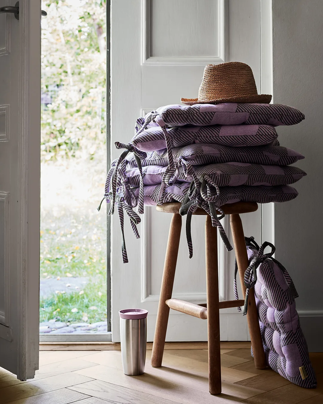 Funda para silla Rosendahl outdoor natura 40x40 cm, verde-Lavanda Rosendahl