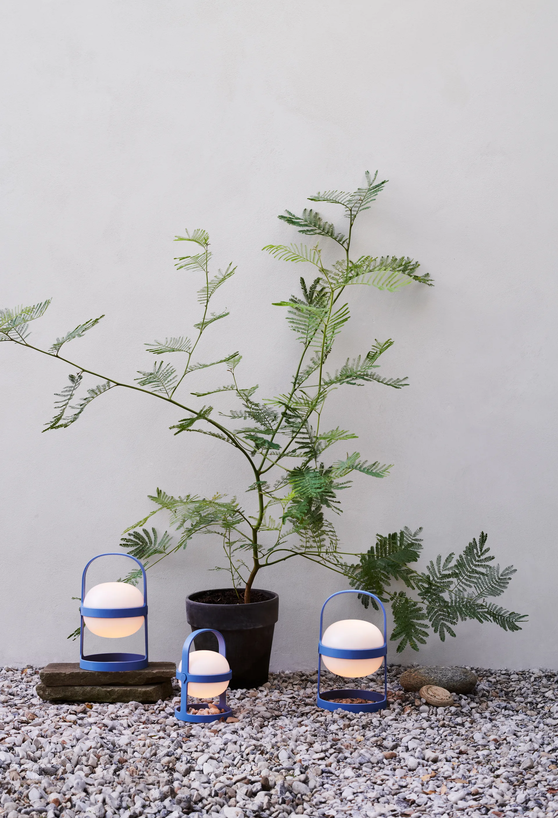 Lámpara solar Soft Spot sky blue, 18,5 cm Rosendahl