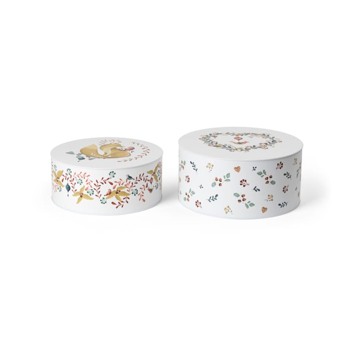 Set de 2 botes de almacenamiento Grand Cru Cottage grandes, Blanco Rosendahl