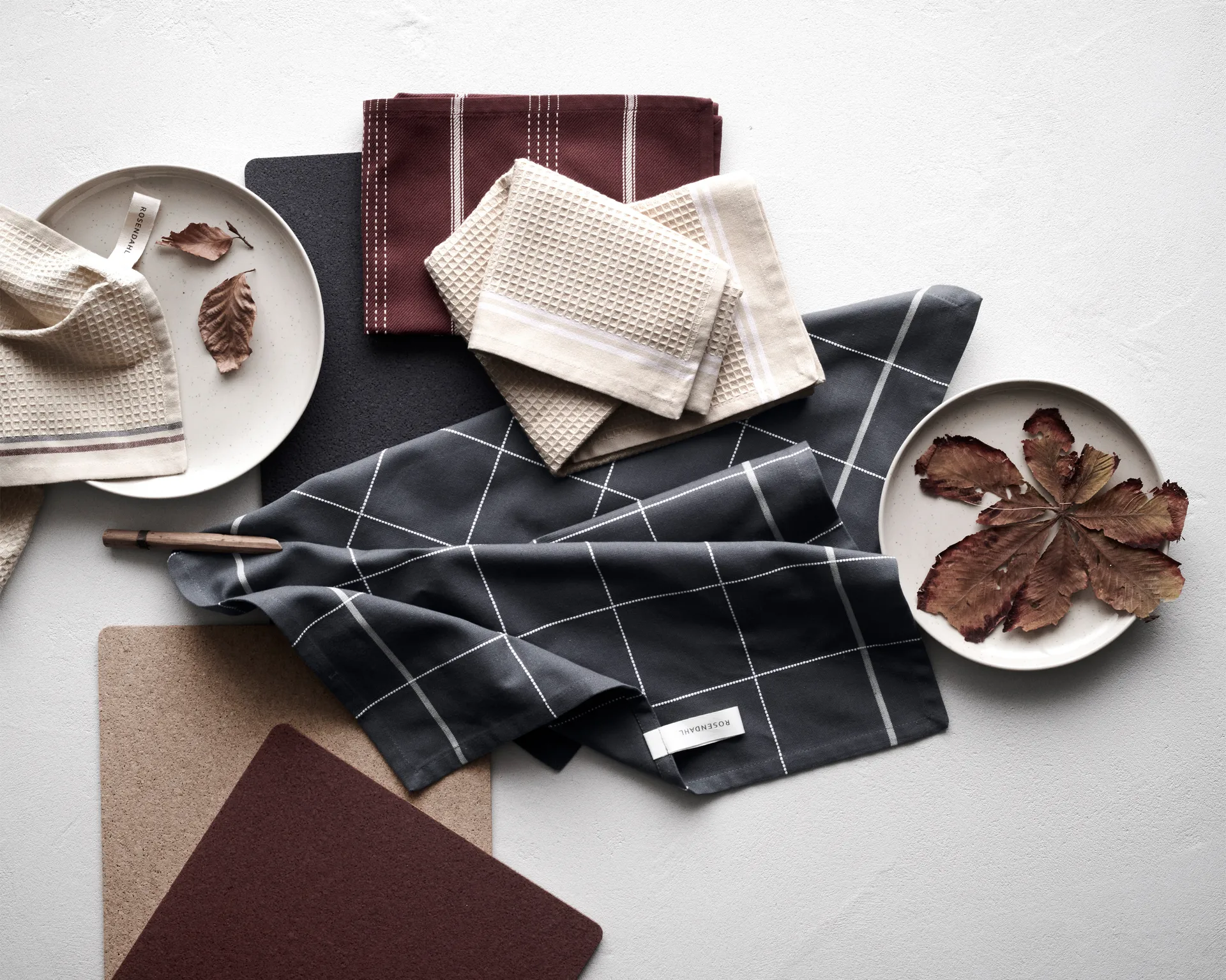 Set de 3 bayetas Delta 30x30 cm, sand Rosendahl