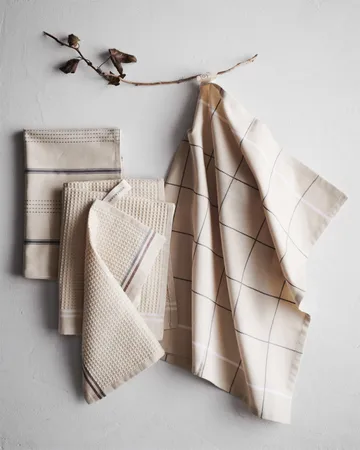 Set de 3 bayetas Delta 30x30 cm - sand - Rosendahl