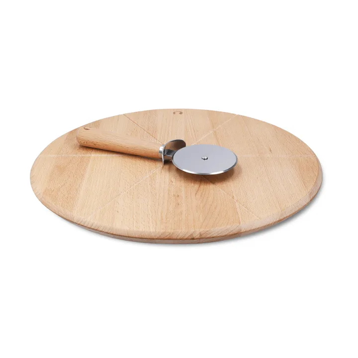 Tabla de pizza y cortador Grand Cru - Haya, Ø35 cm - Rosendahl