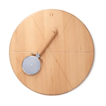 Tabla de pizza y cortador Grand Cru - Haya, Ø35 cm - Rosendahl