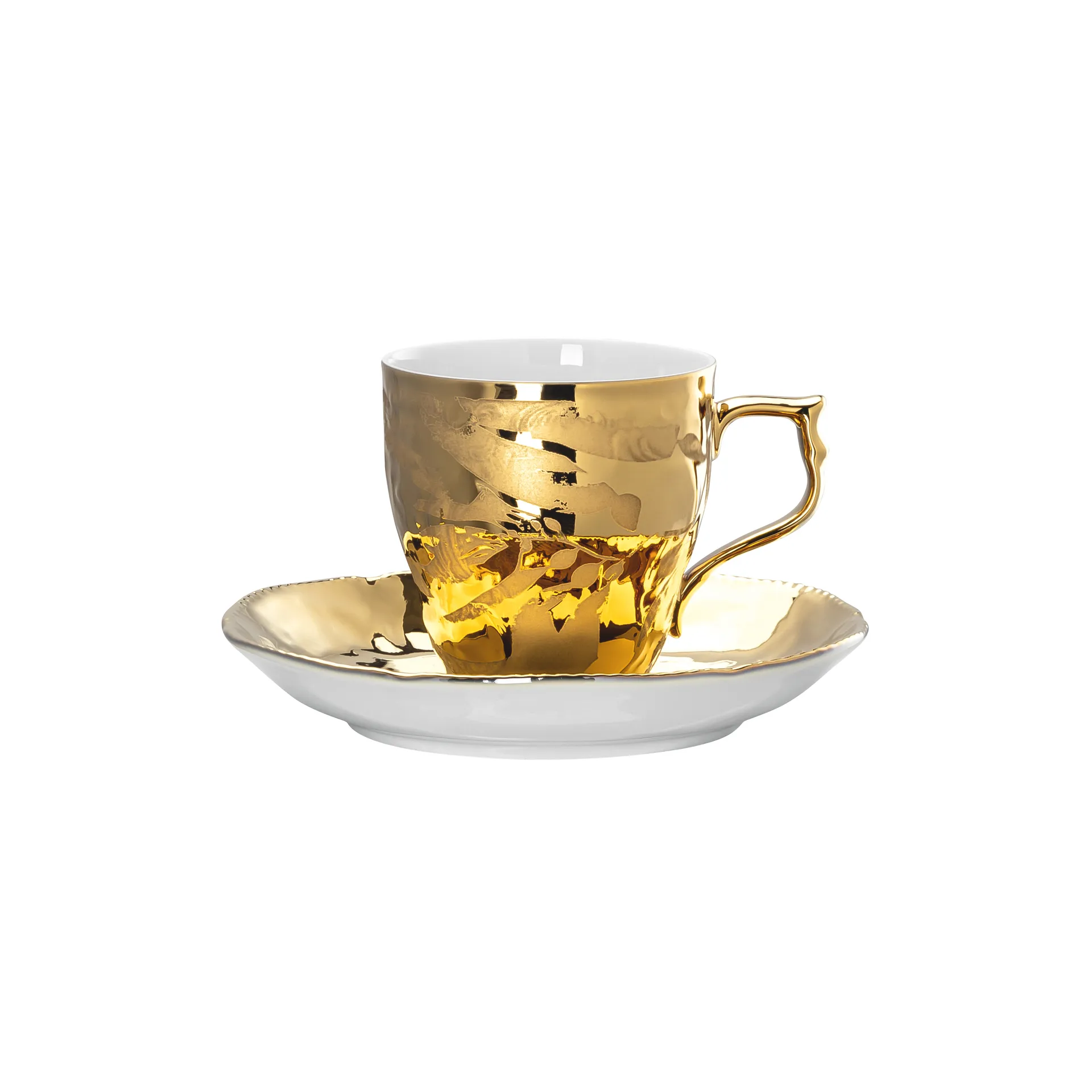 Taza espresso y platillo Rosenthal Heritage Midas, blanco-oro Rosenthal