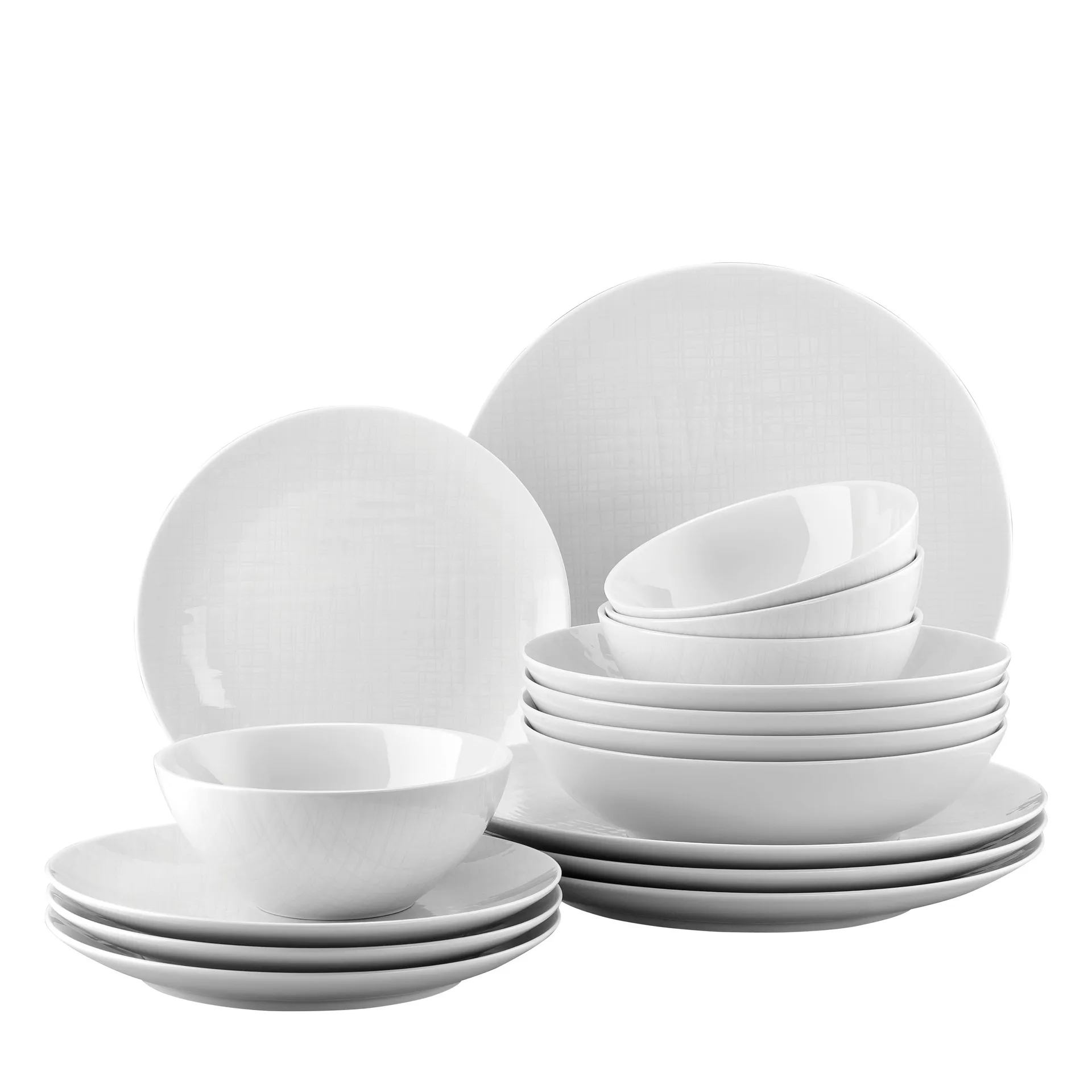 Vajilla Mesh 16 piezas, blanco Rosenthal