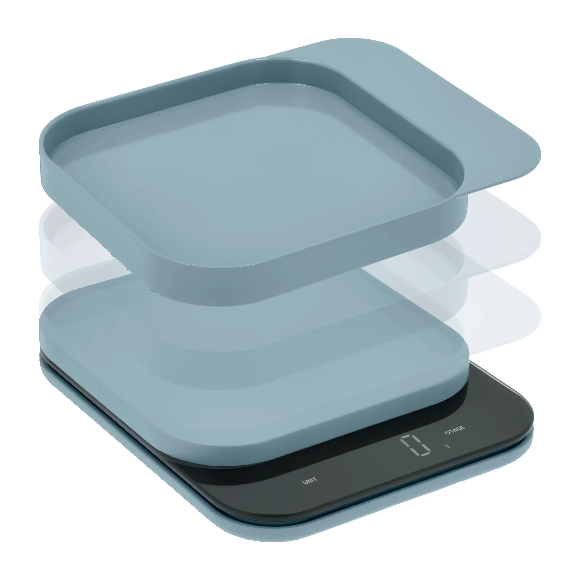 Balanza de cocina Mensura, Dusty blue Rosti