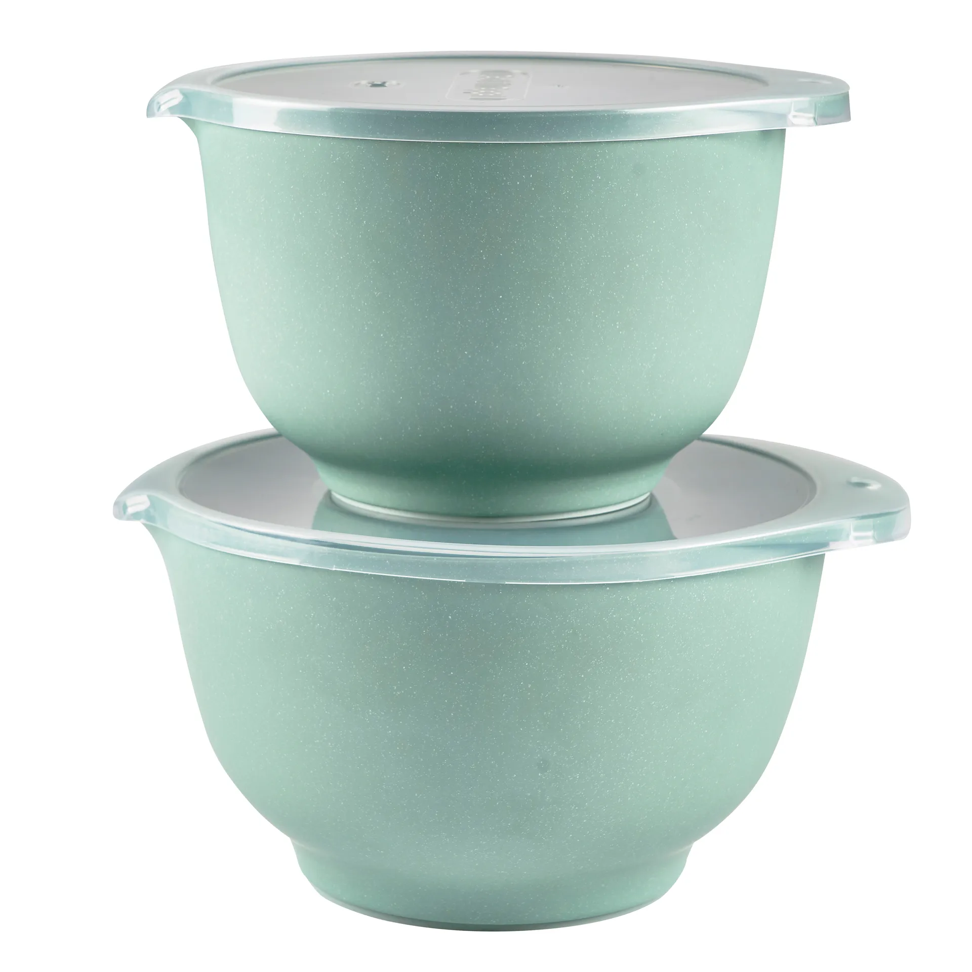 Set de 2 boles con tapa mate Margrethe, Pebble green Rosti