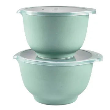 Set de 2 boles con tapa mate Margrethe - Pebble green - Rosti