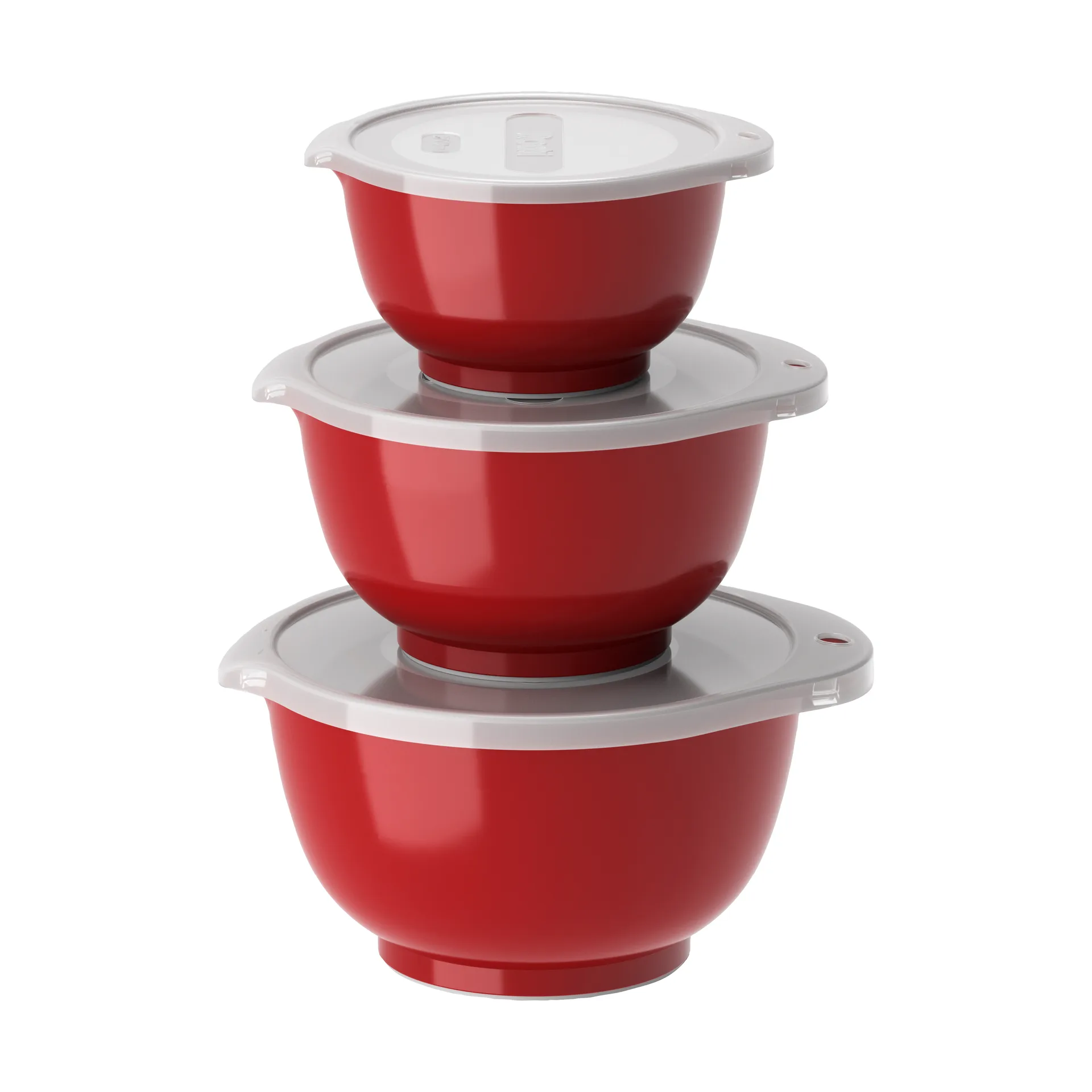 Set de 3 mini cuencos Margrethe, Rojo Rosti