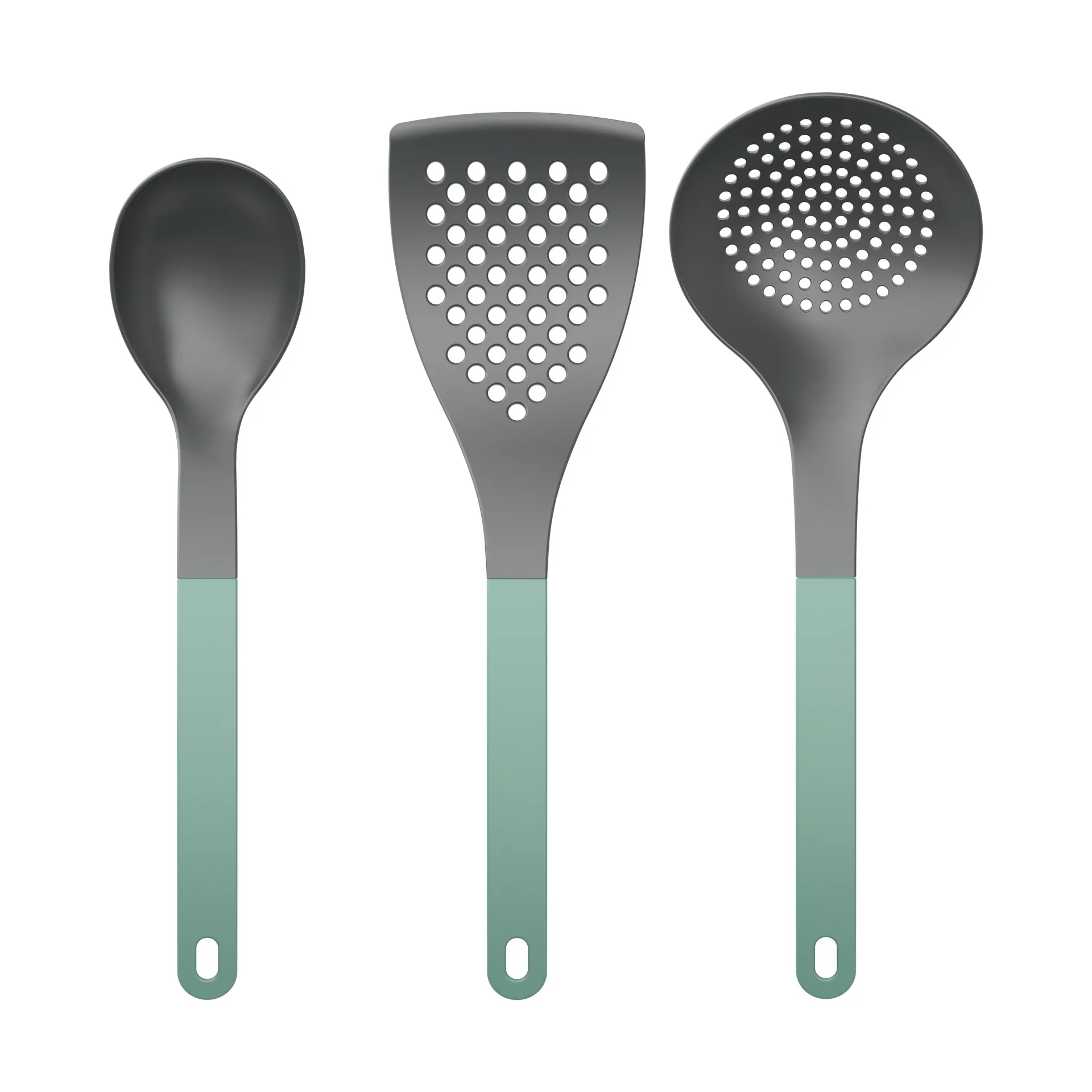 Utensilios de cocina Optima 2, 3 piezas, Nordic green nylon Rosti
