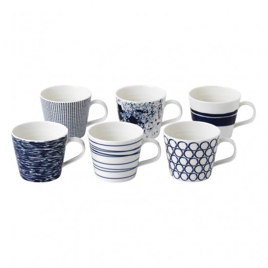 6 Mugs Pacific, azul - pequeños - Royal Doulton