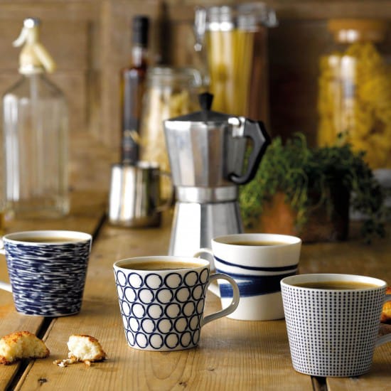 6 Mugs Pacific, azul, pequeños Royal Doulton