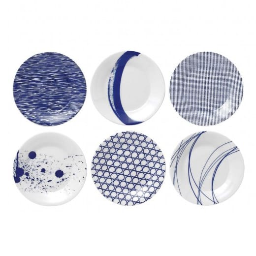 6 Platos Pacific, azul - 23 cm - Royal Doulton