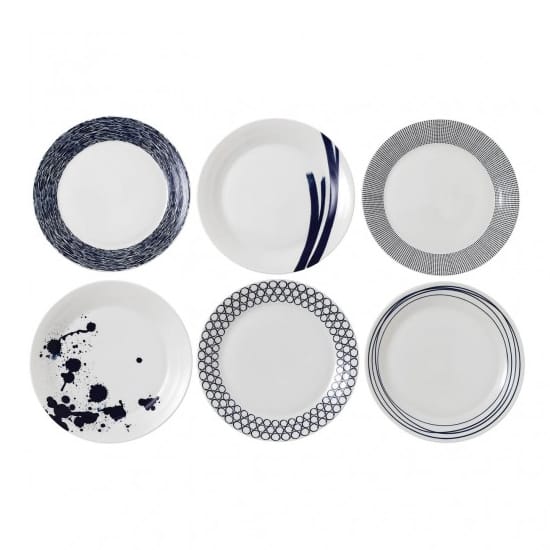 6 Platos Pacific, azul - 28 cm - Royal Doulton