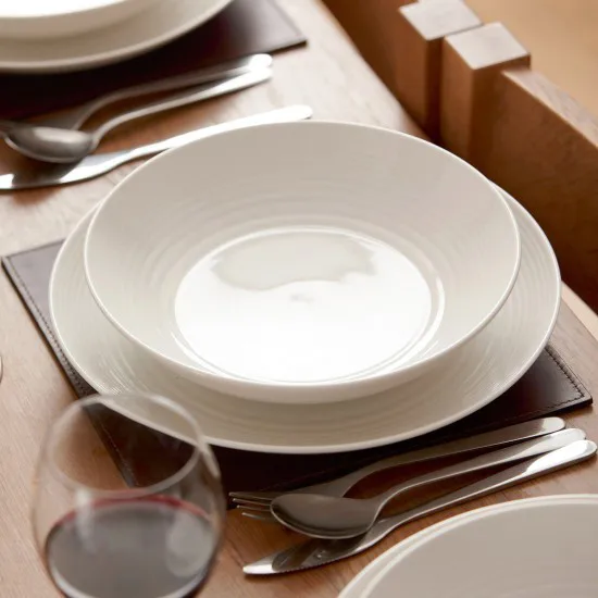 Plato hondo Maze 24 cm, blanco Royal Doulton